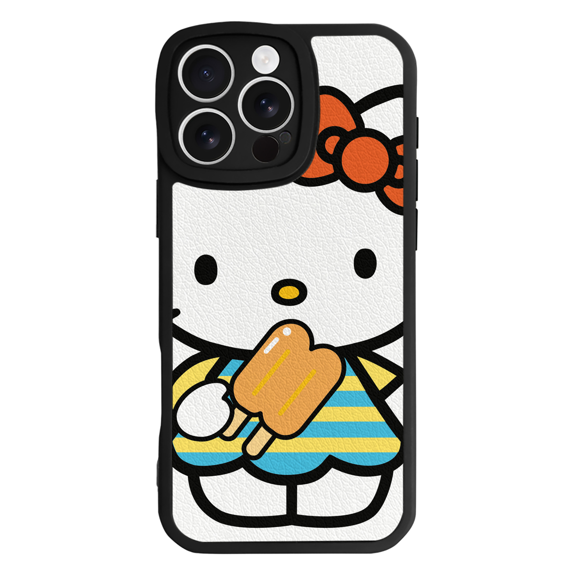 （画像用） Hello Kitty ハローキティ 【iPhone 16シリーズ対応】シリコンスマホケース（レザー調） 材質：シリコン